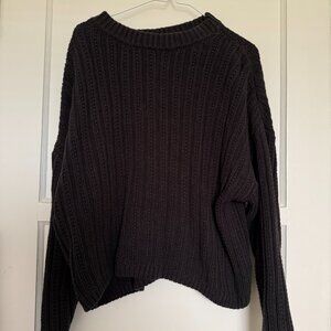 UNIVERSAL THREAD black crochet knit sweater